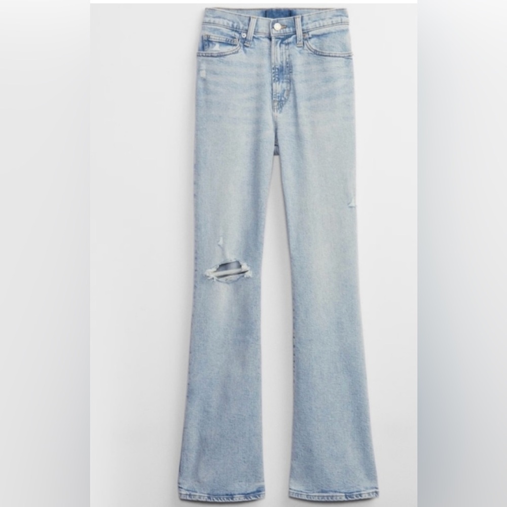 Gap 70’s flare jean, light wash, size 10/30”